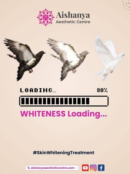 This graphic is a fun way to show the skin whitening process. My treatments are designed to safely and gradually lighten the skin, helping you achieve a brighter, more even complexion.