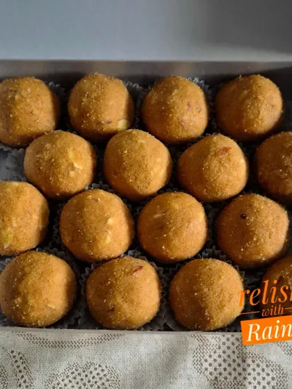 Yellow Moong Daal Laddoos are rich in protein and fiber. They have less ghee and taste delicious.