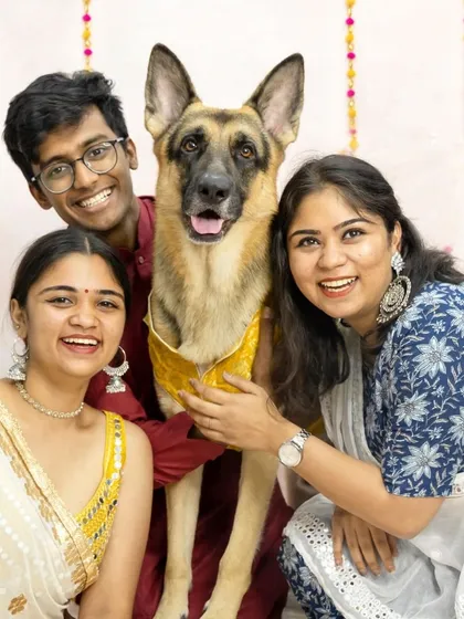 The bond between pets and their people is truly magical. I love capturing these heartwarming family portraits that celebrate the love and connection you share with your furry family members.