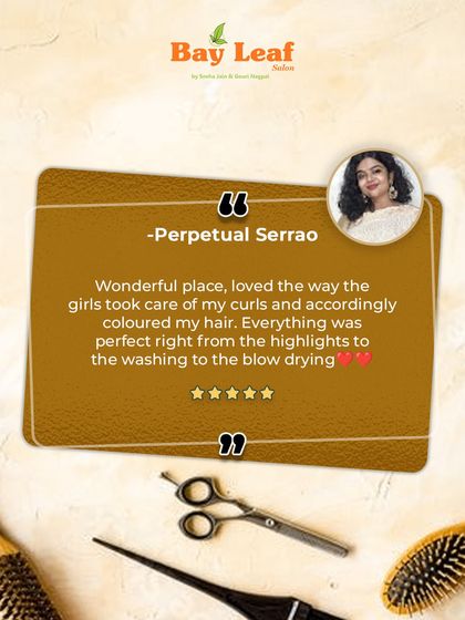 It means so much when clients appreciate the entire process, from the color consultation to the washing and blow-drying. I'm so glad we could take great care of her curls.