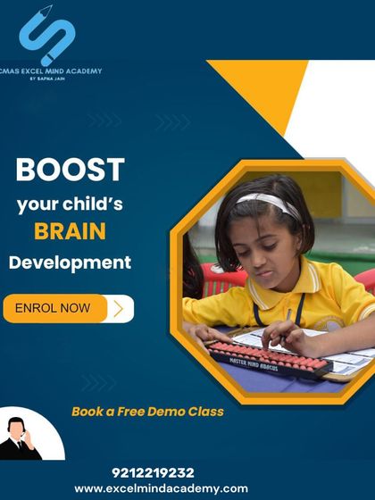 We focus on boosting your child's brain development. This image shows a student deeply engaged in an abacus exercise, a key activity for enhancing concentration.