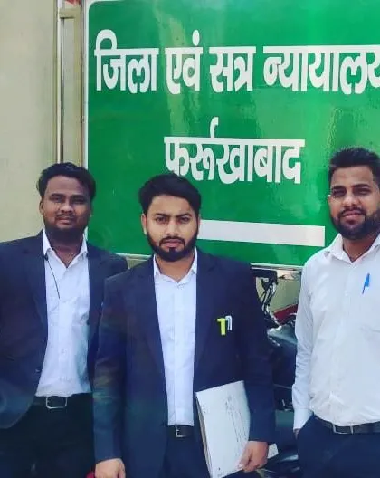 With my colleagues at the District & Sessions Court in Farrukhabad. My legal services for family matters extend beyond Delhi to ensure clients get the support they need.