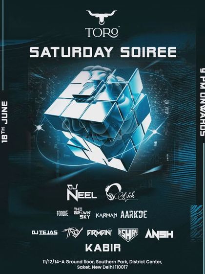 I was featured at the 'Saturday Soiree' at Toro in Saket. I regularly play at some of South Delhi's most popular party destinations.