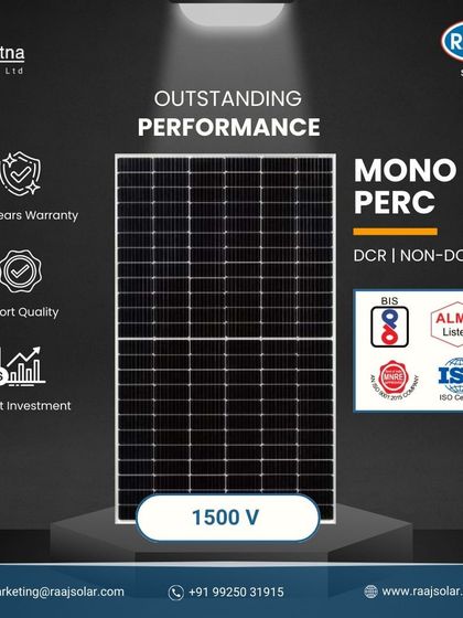 Raaj Solar - Utility-Scale & Industrial Solar Projects Our Advanced Solar Modules photo 31