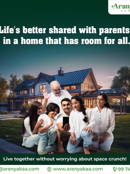 Life is better shared with parents, in a home that has room for all. My spacious farm properties allow you to live together without worrying about a space crunch.