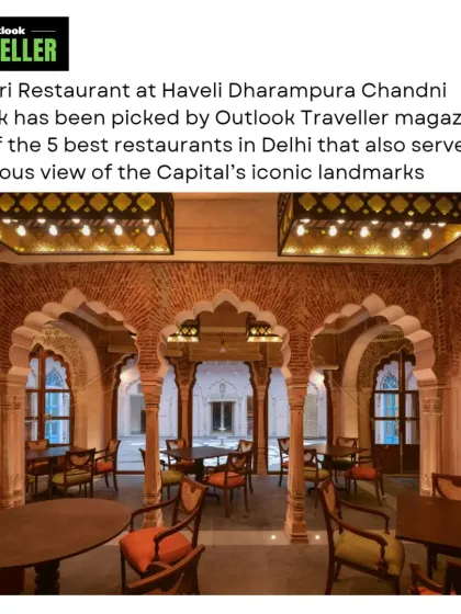 The Lakhori Restaurant at Haveli Dharampura is a prime example of adaptive reuse. We preserved the original lakhori brickwork and arched vaults to create an atmospheric dining space that has been recognized by Outlook Traveller as one of Delhi's best.