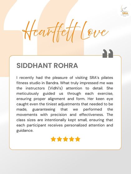 "Her keen eye caught even the tiniest adjustments." This feedback emphasizes our focus on precision and personalized attention in small group classes to ensure effective movements.