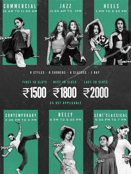 The lineup for our festive season Intensive is out. Check out the incredible instructors and styles we have in store for you.