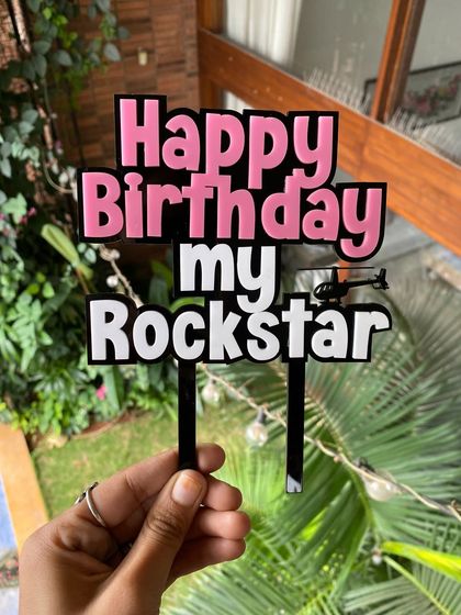 The Party Glitter - Custom Cake & Party Decorations Sleek Acrylic & Wooden Toppers photo 13