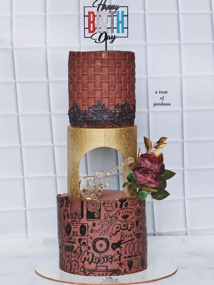 Swetha Mehta - Custom Non-Fondant Cakes Art in Buttercream: Hand-Painted & Textured Designs photo 6