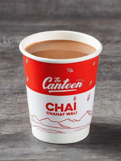 A cup of "Chahat Wali Chai" from The Canteen Project, representing the quintessential Indian tea break.