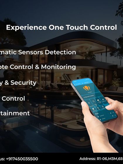 Experience true one-touch control over your entire home. My system integrates automatic sensor detection, remote monitoring, security, voice control, and entertainment into one seamless experience.