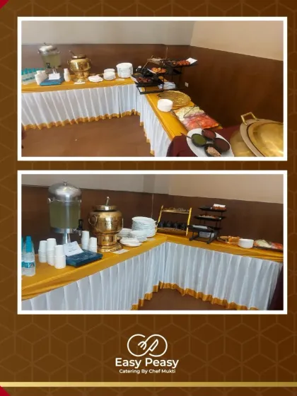A collage displaying our appetizer and salad corner, showing the variety of fresh options we provide for guests.