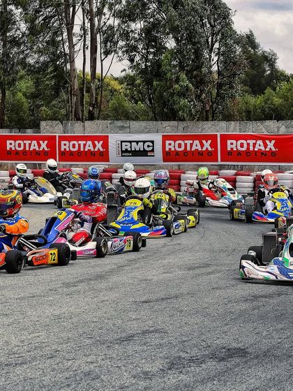 A full grid lines up for the start of a race, showcasing the scale and professionalism of our championships.