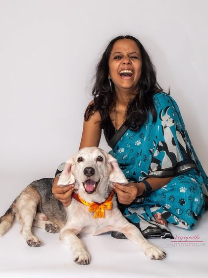 Another shot of Kavitha and Seenu, this one filled with laughter. These candid moments are what make a photoshoot an experience to remember.