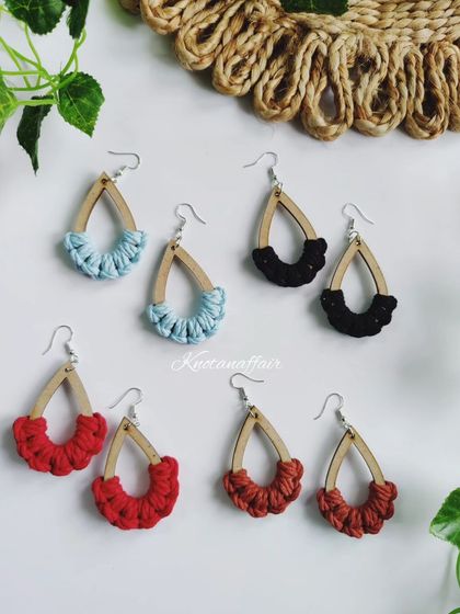 Deepika - Macrame for Events & Gifting Lightweight Macrame Earrings photo 15