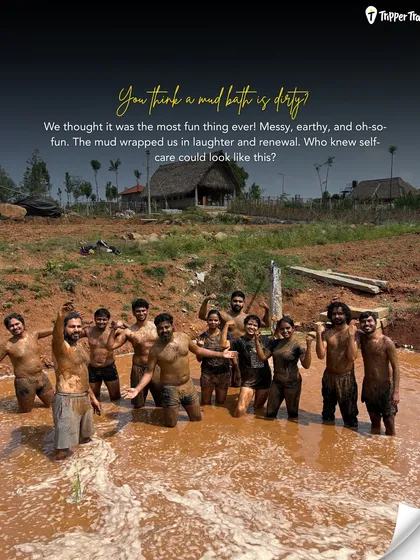 Who knew self care could be this fun? This is our crew getting down and dirty with a mud bath during one of our wellness retreats. It was messy, earthy, and full of laughter. We are all about finding joy and renewal in the most unexpected ways.