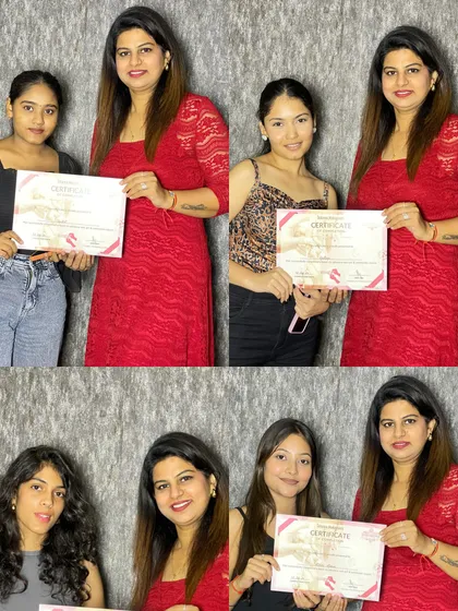 More proud graduates from our popular nail extension course. It's rewarding to see so many students ready to build their careers.