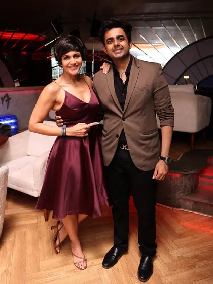 Another great shot with the wonderful Mandira Bedi. We finally got a decent pose this time.