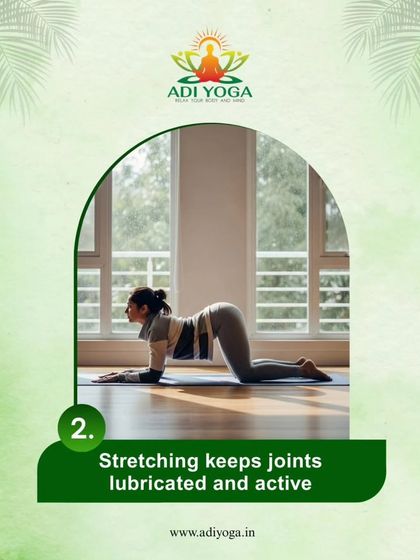 Regular stretching is key to keeping joints lubricated and active, especially when you feel stiff. Poses like this gentle Cat-Cow variation are perfect for maintaining spinal health.