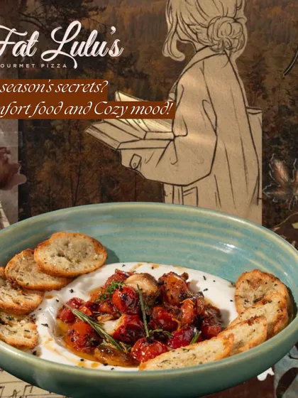 The season’s secrets are comfort food and a cozy mood. My whipped ricotta toast with confit tomatoes is the perfect dish to enjoy on a chilly evening.