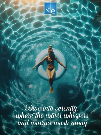 Find your moment of pure serenity. Floating in our pool allows you to disconnect from the outside world as the water whispers away your worries.