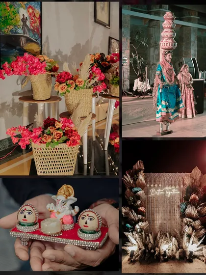 We incorporated local culture into the welcome dinner with traditional Rajasthani dancers, alongside personalized decor elements that told the couple's story.
