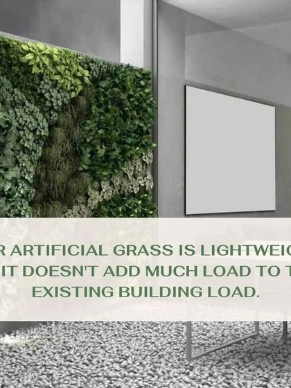 A major concern for rooftop gardens is weight. Our artificial grass is very lightweight, so it doesn't add significant structural load to the building, making it a safe and practical choice for any terrace project.