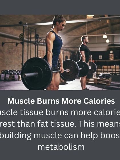 Muscle burns more calories at rest than fat. Building muscle is a key strategy for boosting metabolism.