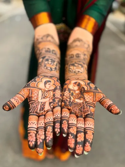 This design, part of the Bridal Extravaganza package, features detailed bride and groom figures inspired by the work of another artist, customized to my bride's request.