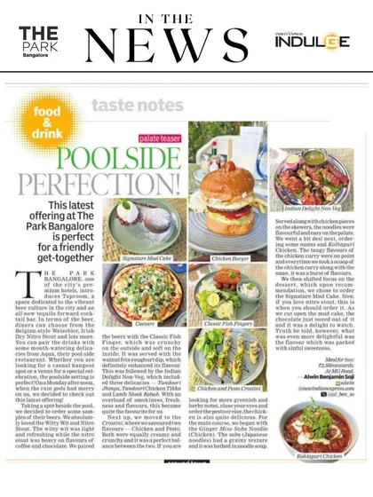 A feature in Indulge Express on the excellent craft beers and delicious menu at our Taproom by Aqua.