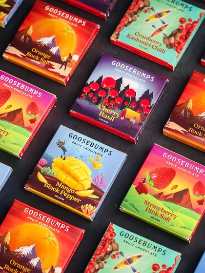 Each of our chocolate bars features unique artwork that tells the story of the flavour inside. From the summery vibe of Mango & Black Pepper to the surprising kick of Cranberry & Kashmiri Chilli, our packaging is a window into the taste adventure that awaits.