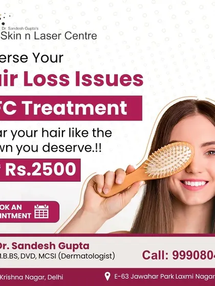 GFC is a highly effective treatment for reversing hair loss issues. I offer this advanced procedure at a transparent price, making expert dermatological care accessible.