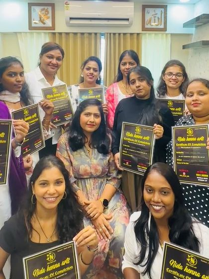 Celebrating the success of another batch. Each certificate represents a new artist ready to showcase her talent to the world.