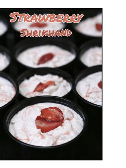 My homemade Strawberry Shrikhand, packed and ready for delivery. I am always grateful for the overwhelming response from my dear foodies for this seasonal specialty.