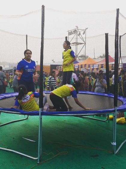 We also offer standard enclosed trampolines for rent. These are a classic and popular choice for kids' birthday parties, providing a safe and fun way to burn off energy.