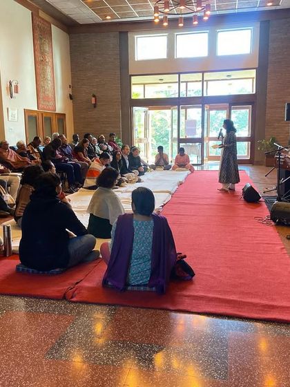 A wider view of our 'Threshold' performance at Panchgani. It was a beautiful experience to share our music and thoughts with such an engaged audience.