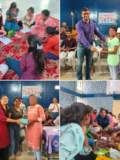 Celebrating the achievements of the day. At the end of our workshops with the Amazon team, small prizes were given out, but every child walked away with a deeper sense of self-belief and confidence.
