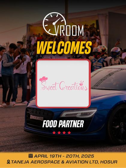 The festival experience is completed by our Food Partner, Sweet Creations. They are an essential part of the Vroom family, serving up a variety of flavors to match the energy of the drag strip.