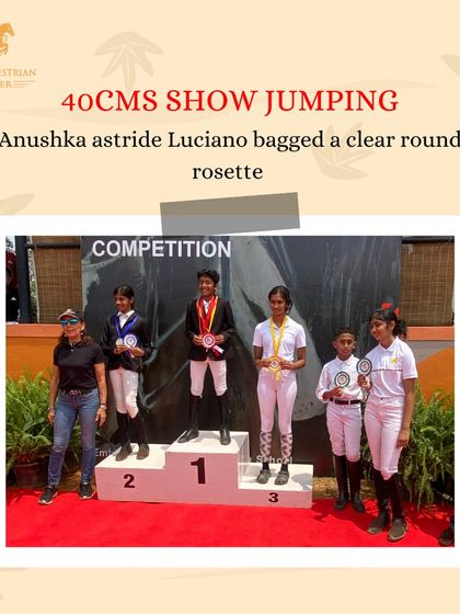 Anushka and Luciano earned a clear round rosette in the 40cms show jumping class, a fantastic achievement for a developing partnership.