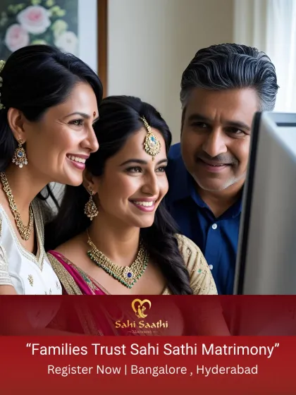 I understand that for many, marriage is a family decision. This is why I focus on creating a platform that families in Bangalore, Hyderabad, and beyond can trust, ensuring a safe and secure search for everyone involved.