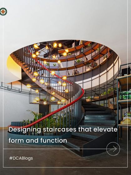 Staircases set the rhythm of a building, and we approach them as architectural statements. This sculptural spiral staircase is both a functional element and a dramatic focal point, transforming movement into a celebrated experience.