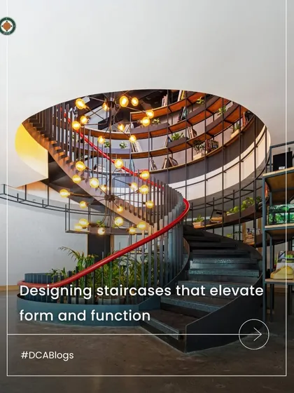 We approach staircases as architectural statements that define a project's identity. This dramatic spiral staircase, with its integrated lighting and shelving, is a sculptural form that elevates both form and function, transforming movement into an experience.
