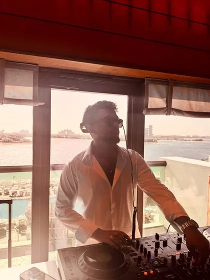 In the mix with the Dubai skyline in the background. I'm experienced in handling international events and bringing my signature sound to a global audience.