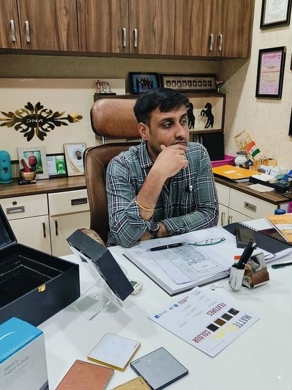 Architect Ravi Dhoot exploring the possibilities with our smart keypads and finish options. We love collaborating with designers who are meticulous about every detail.