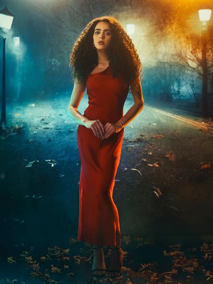 This moody, cinematic shot uses a projected street scene at night. I teach how to use the cool and warm lights from the projection to create a dramatic, story-rich environment.