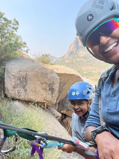 Meet Anupa and her daughter Adya, a mother daughter climbing duo. This photo captures their infectious smiles and the family friendly, inclusive nature of our community.