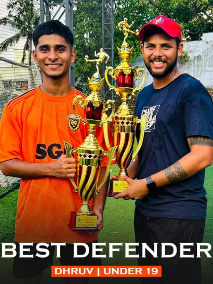 A wall in defense. Dhruv was named Best Defender for the Under 19 category, showcasing his strength and tactical awareness.