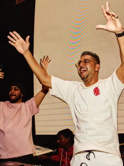 Sharing a moment of pure joy with the crowd at Toy Room, Pune. The energy you give me is what fuels my performance.