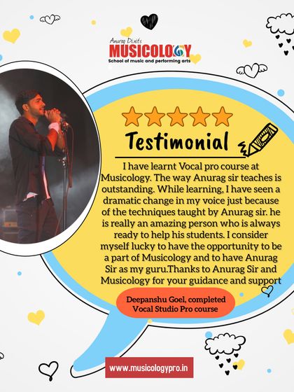 A testimonial from Deepanshu, who saw a dramatic change in his voice thanks to the techniques taught in our Vocal Studio Pro course.
